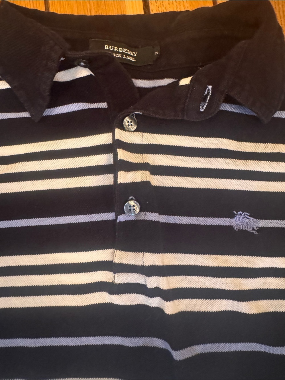Burberry Black Label multi-striped polo shirt - Picture 3 of 7